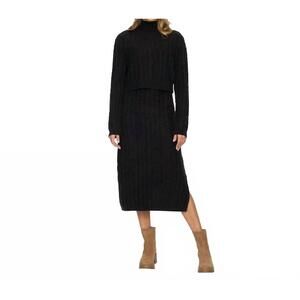 NEW FLAGS & ANTHEM mecca midi dress in black heather